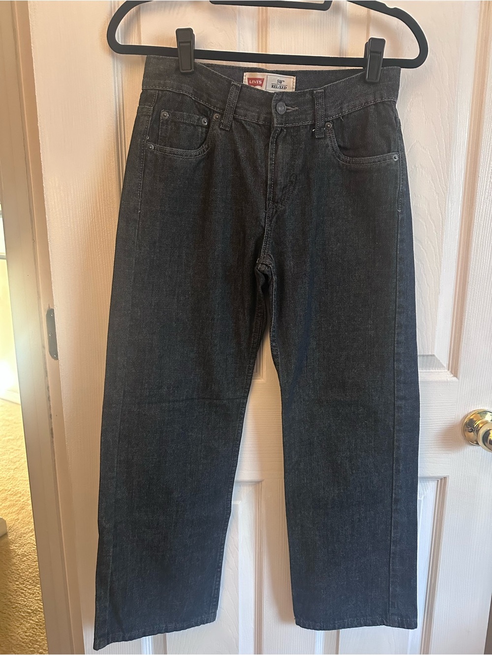 Levi's Dark Gray Straight-Leg Boy’s Jeans Size 14 (27x27)